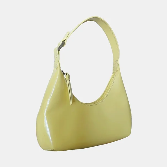 By Far Yellow Patent Leather Amber Small Handbag - Picture 14 of 16